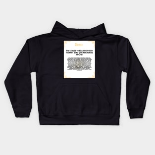 Seneca: the philosopher who invites you to make the most of your time Kids Hoodie